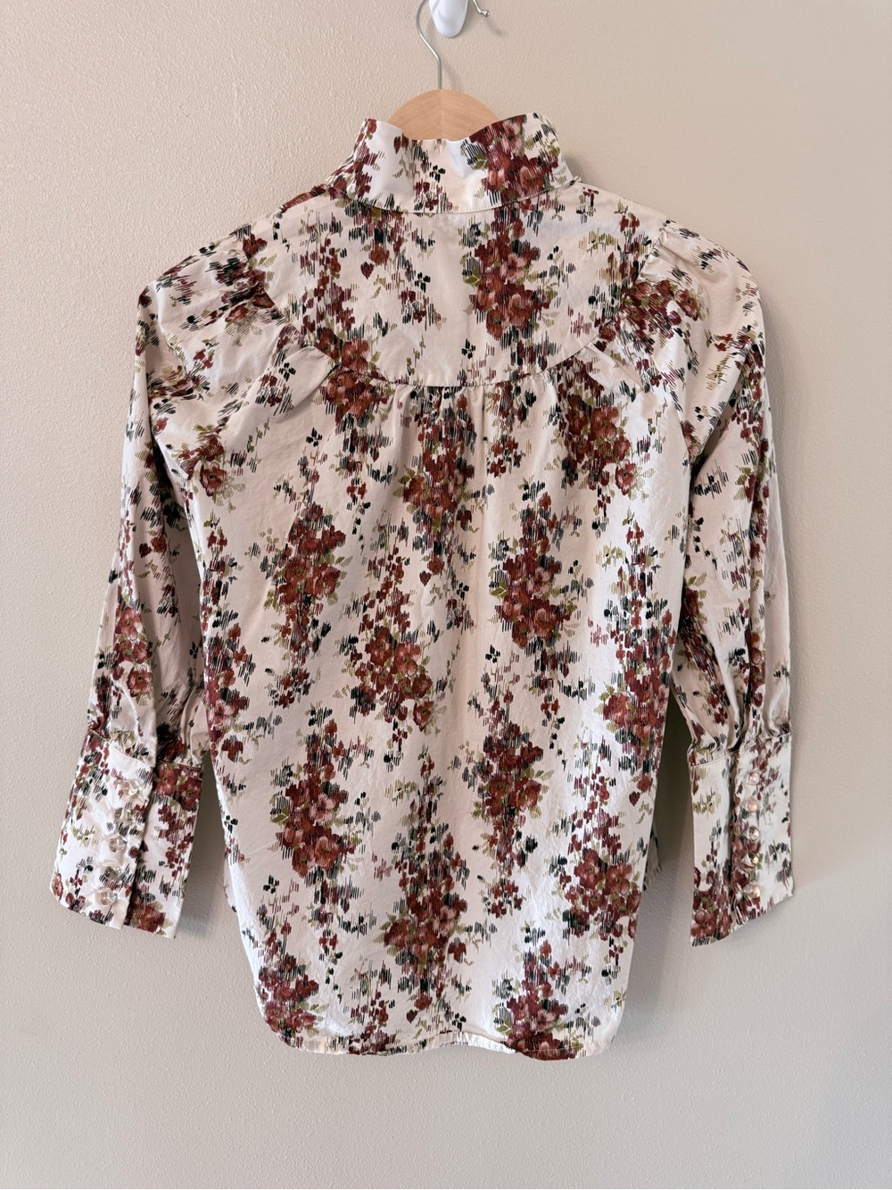 Tuckernuck Floral Corrigan Blouse XS Cotton Top - Picture 6 of 10